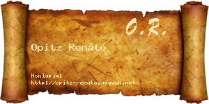 Opitz Renátó névjegykártya